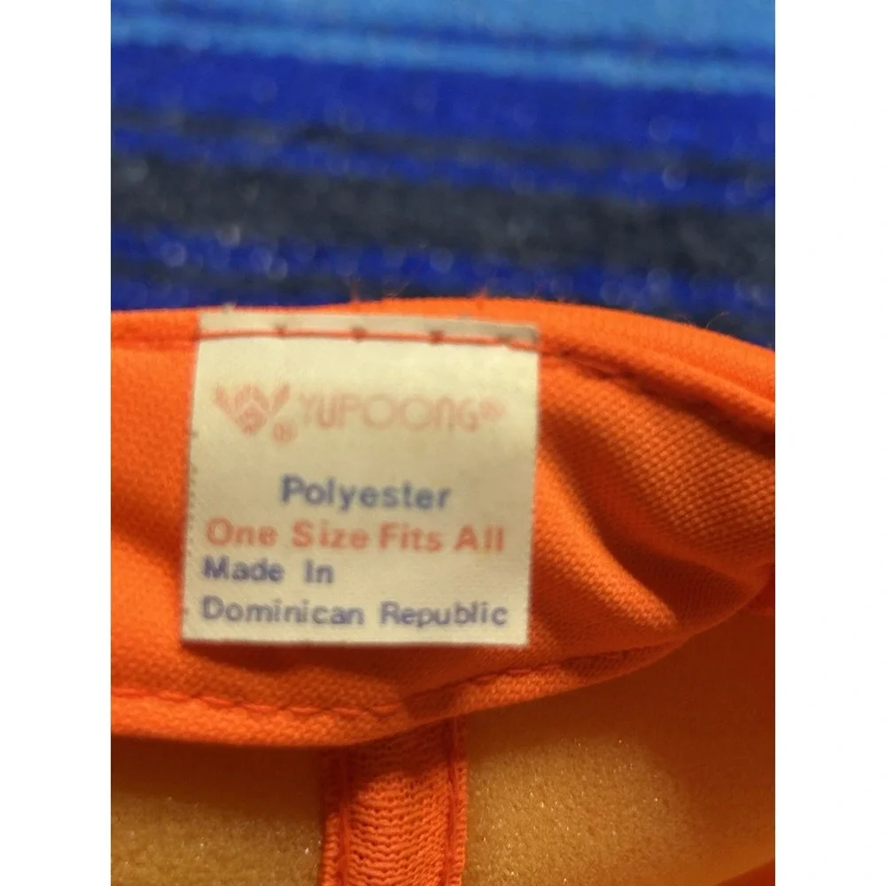 Vintage Yupoong Builders Supply Mount Olive Blue Ridge Paint Orange Snapback Hat